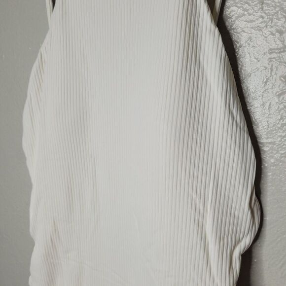 Andie Swim The Asbury Ribbed One Piece Swimsuit in Coconut Cream Size Med NWT - Picture 5 of 9